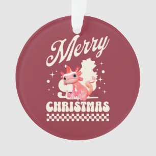Cute Christmas Axolotl Merry Christmas  Ornament