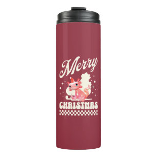 Cute Christmas Axolotl Merry Christmas Thermal Tumbler