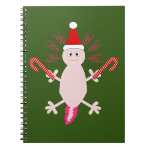 Cute Christmas Axolotl Notebook