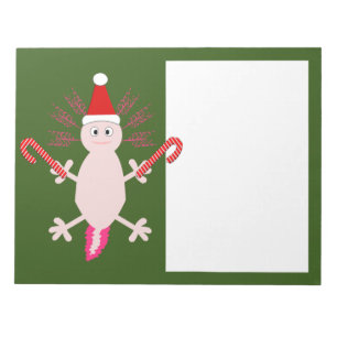Cute Christmas Axolotl Notepad