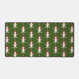 Cute Christmas Axolotl Patterned Desk Mat