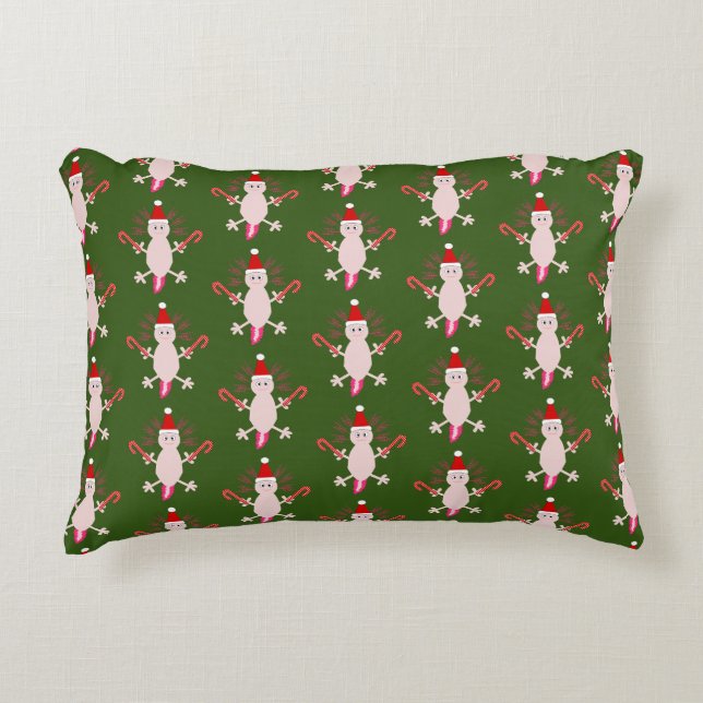 Cute Christmas Axolotl Patterned Double Side Decorative Cushion (Front)