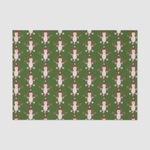 Cute Christmas Axolotl Patterned Tissue Paper
