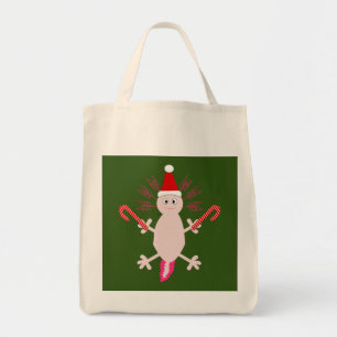 Cute Christmas Axolotl Tote Bag