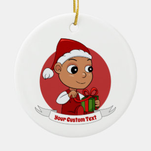 Cute Christmas baby cartoon Ceramic Ornament