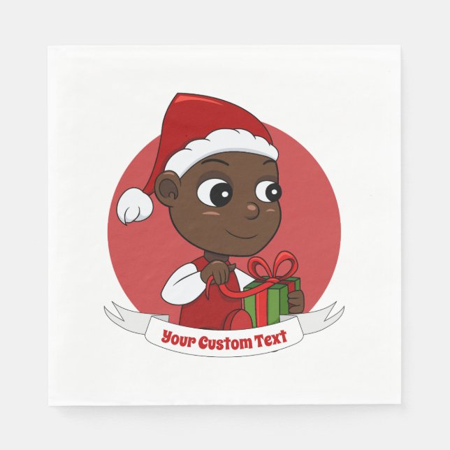 Cute Christmas baby cartoon Napkins (Front)