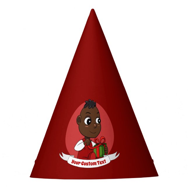 Cute Christmas baby cartoon Party Hat (Front)