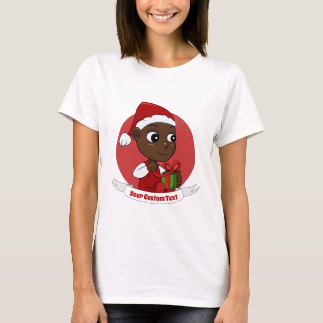 Cute Christmas baby cartoon T-Shirt (Front)