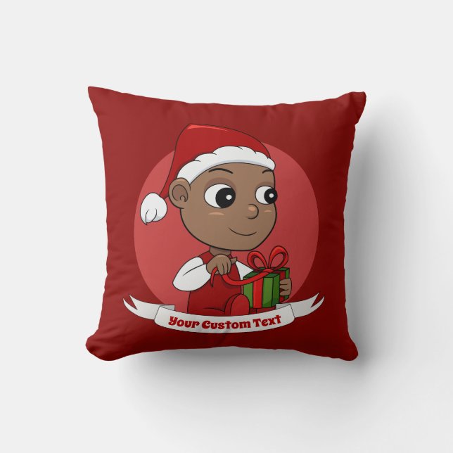 Cute Christmas baby cartoon Throw Pillow (Front)