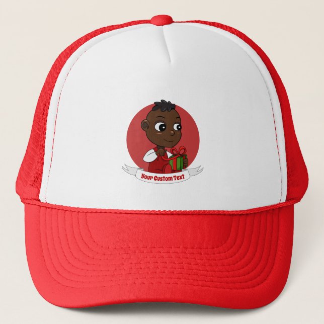 Cute Christmas baby cartoon Trucker Hat (Front)