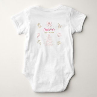 Cute Christmas Baby First Birthday Bodysuit