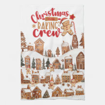 Cute Christmas Baking Crew Gingerbread Man Houses 