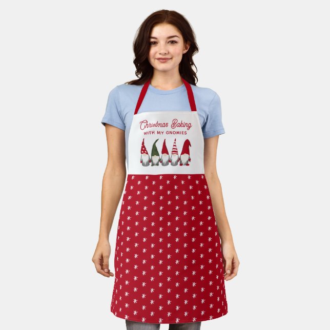 Cute Christmas Baking with My Gnomies | Snowflake Apron (Worn)
