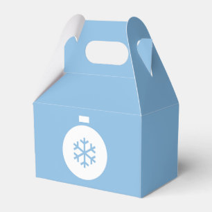 Cute Christmas Ball Blue Favour Box
