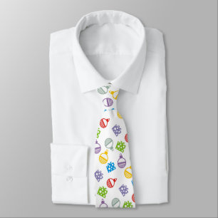 Cute Christmas balls and gifts pattern Tie