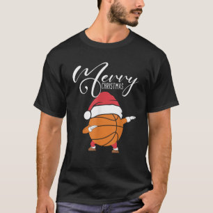 Cute Christmas Basketball Xmas Santa Sports Hat Ba T-Shirt