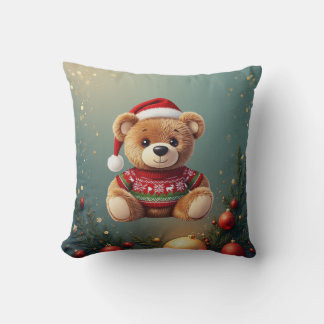 Cute Christmas Bear Pillow