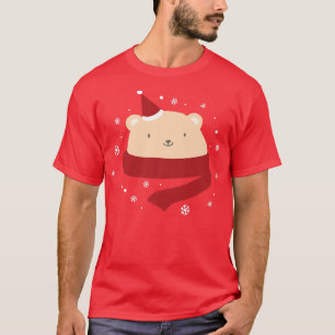 Cute Christmas Bear Winter Snow New Year T-Shirt