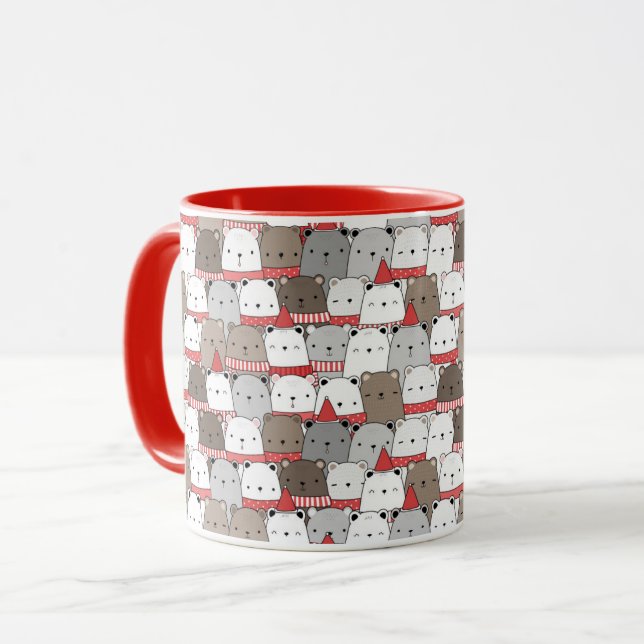 Cute Christmas Bears Mug (Front Left)