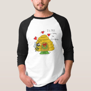 Cute Christmas Bee Funny Holiday Cartoon T-Shirt