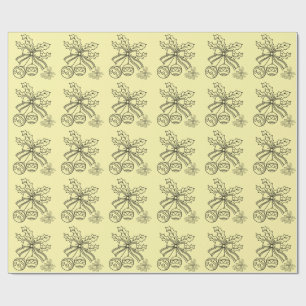 Cute Christmas bell Line Art Wrapping Paper