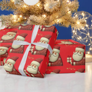 Cute Christmas bell Line Art Wrapping Paper
