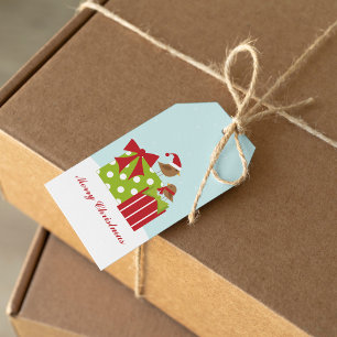 Cute Christmas Birds Gift Tags