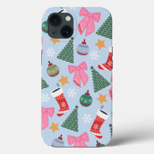Cute Christmas Blue iPhone 13 Case