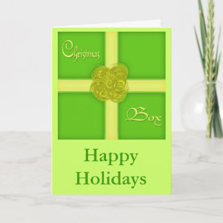 Cute Christmas Box Custom Christmas Card