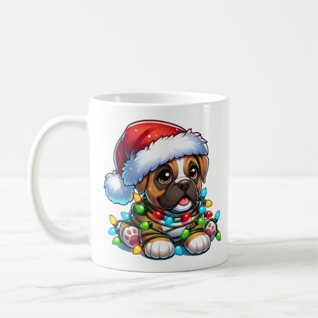 Cute Christmas Boxer Mug (Left)