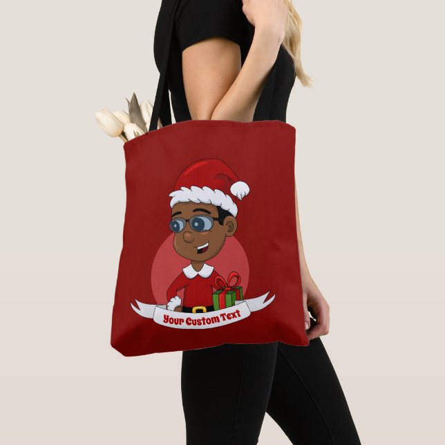 Cute Christmas boy cartoon Tote Bag (Close Up)