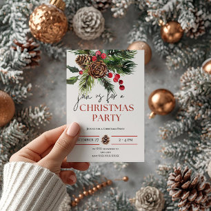 Cute Christmas Bright Holiday Party Christmas Bake Invitation