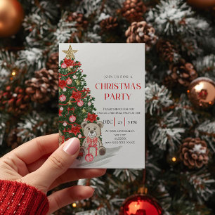 Cute Christmas Bright Holiday Party Christmas Bake Invitation