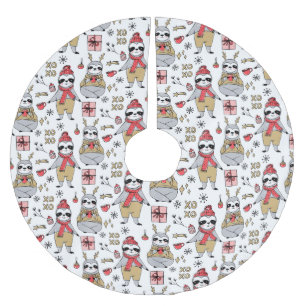 Cute  Christmas Brushed Polyester Tree Skirt