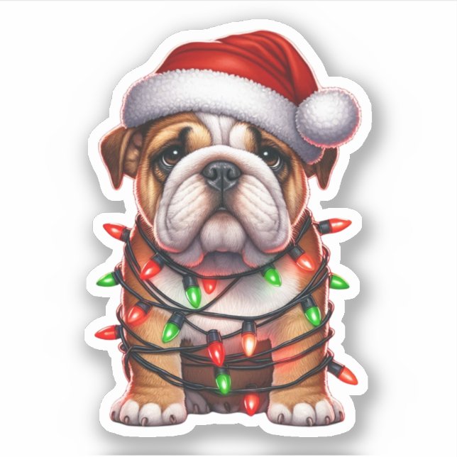 Cute Christmas Bulldog (Front)