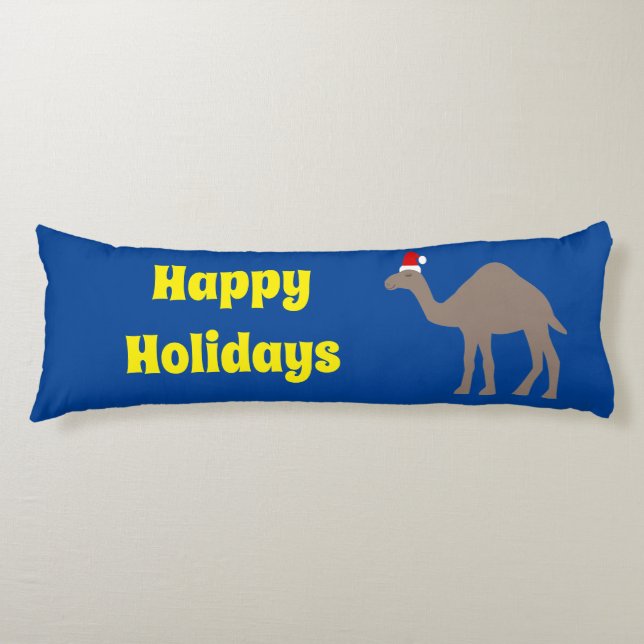 Cute Christmas Camel Custom Body Cushion (Front)