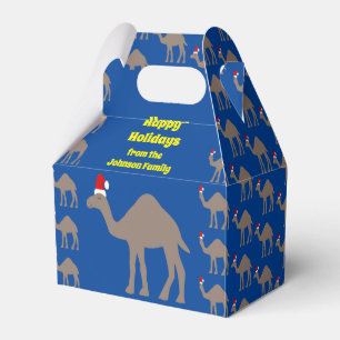 Cute Christmas Camel Custom Favour Box