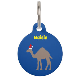 Cute Christmas Camel Custom Pet Tag