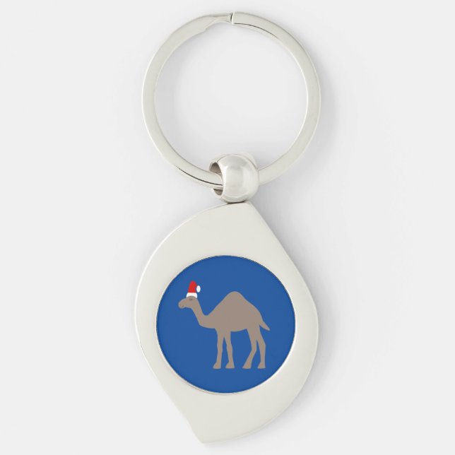 Cute Christmas Camel Key Ring (Front)