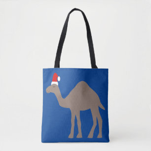 Cute Christmas Camel Patterned Double Side Print Tote Bag