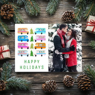Cute Christmas Camper RV CUSTOM PHOTO Holiday Card