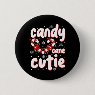 Cute Christmas Candy Cane Cutie Xmas Candy Cane Lo 6 Cm Round Badge