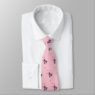 Cute Christmas Candy Cane Repeat Pattern Tie