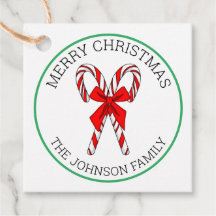 Cute Christmas Candy Cane to and From Gift Tags