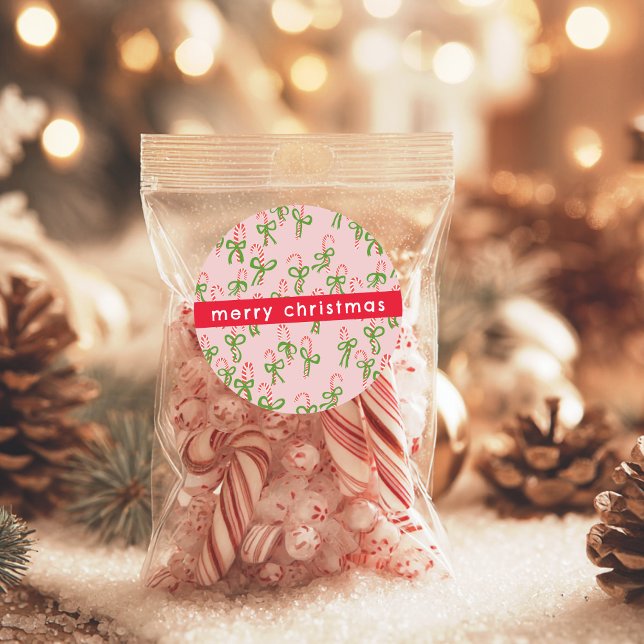 Cute Christmas Candy Canes Xmas Sweet Holiday Classic Round Sticker (Cute Christmas Candy Canes Xmas Sweet Holiday Classic Round Sticker
)