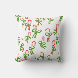 Cute Christmas Candy Canes Xmas Sweet Holiday Cushion