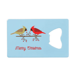 Cute Christmas Cardinals and Red Berries Custom