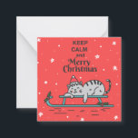 Cute Christmas Cat Advent Calendar Card<br><div class="desc">Cute Cat Christmas Card</div>