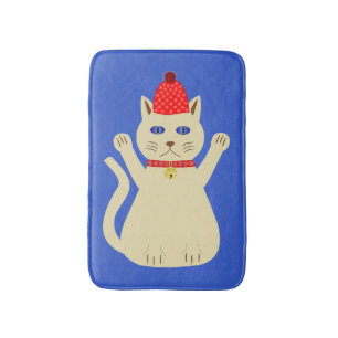 Cute Christmas Cat Bath Mat