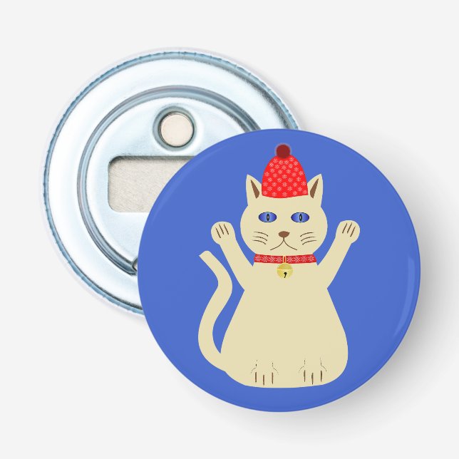 Cute Christmas Cat Bottle Opener (Front)